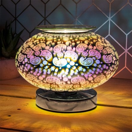 3D Paisley Round Aroma Lamp 