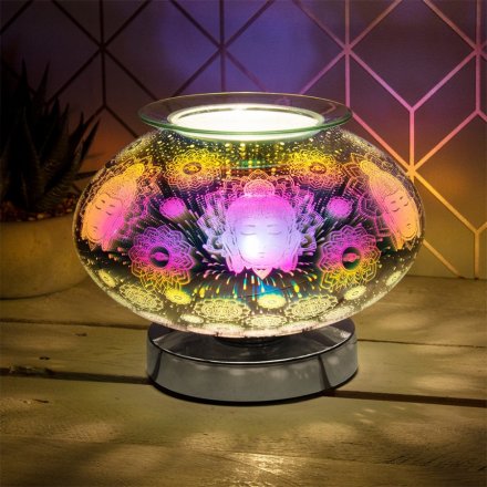 Round Desire Aroma Lamp - 3D Buddha