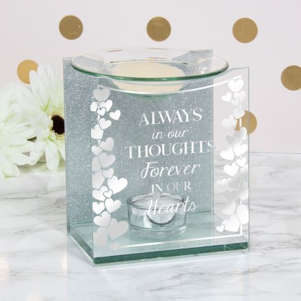 Sentiments Glass Oil Burner - Forever In Our Hearts 