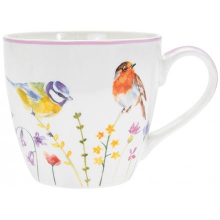 Bird Garden Printed Breakfast Mug 
