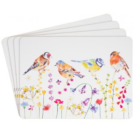 Bird Garden Printed Set of Placemats 