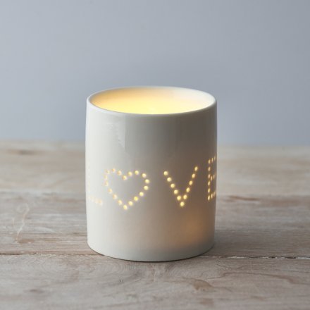 Dotted Love Candle Pot, 8cm