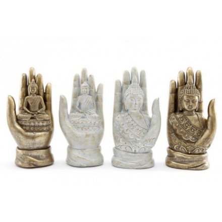Buddha In Palm Of Hand Statue 17x8