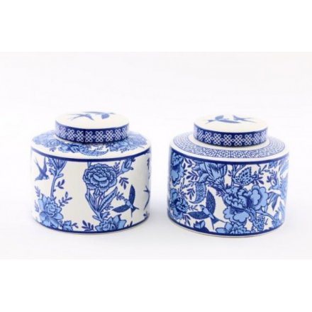 Blue Willow Ginger Jars, 11cm 