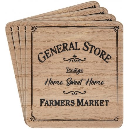 General Store Set of Coasters 