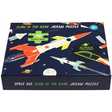 Glow In The Dark Space Age 100 Piece Puzzle 