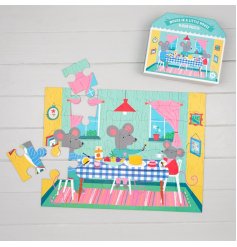 A fun and colourful themed puzzle with a Mouse in a House illustration 