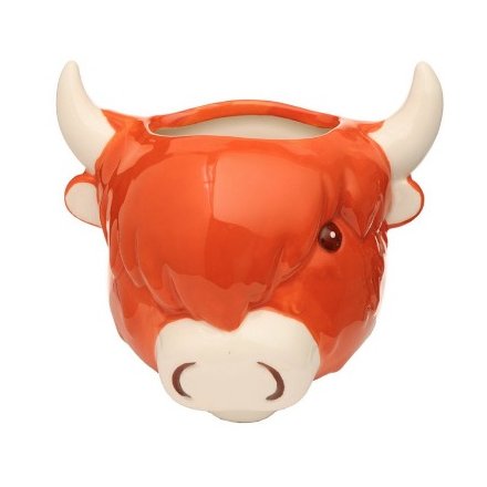 Bring a quirky country charm touch to your home space with this Highland Cow Wall Planter 
