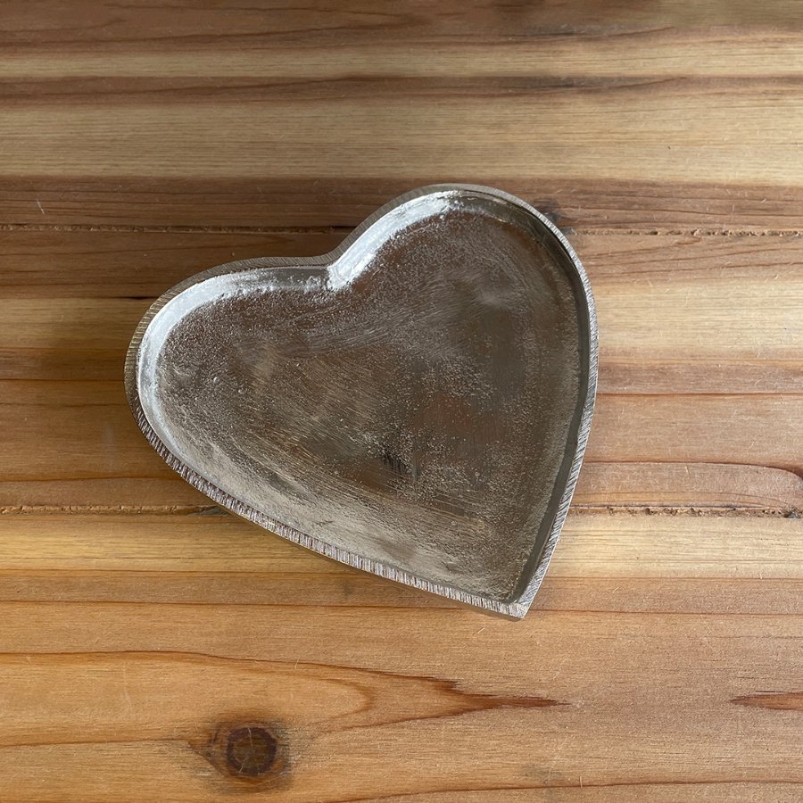 Silver Heart Plate, 15cm 53067 Homeware / Decorative Accessories