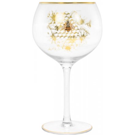 Gold Bee Gin Glass