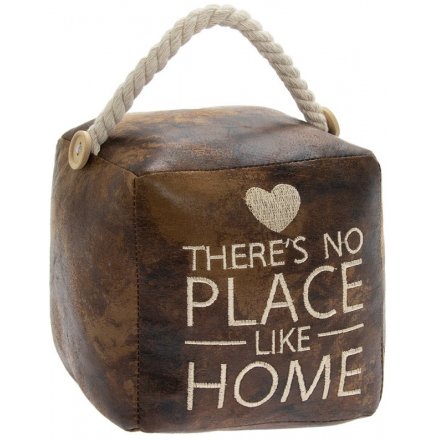 No Place Like Home Square Doorstop 