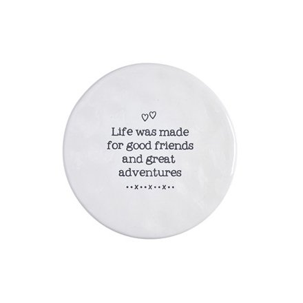 10cm Ceramic Coaster, Good Friends