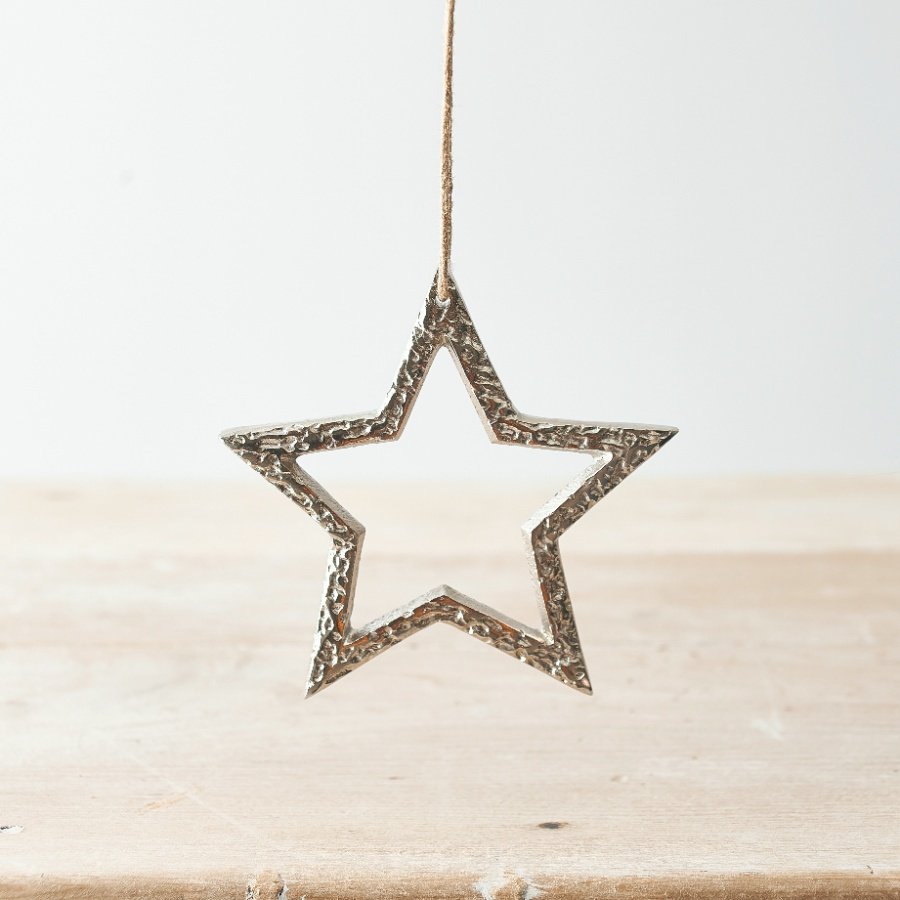 Hanging Metal Star, 12cm | 53200 | Christmas / Hanging Decorations ...