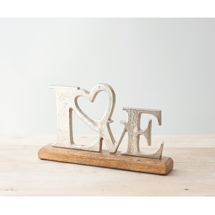 Textured Love On Base Ornament, 28cm 