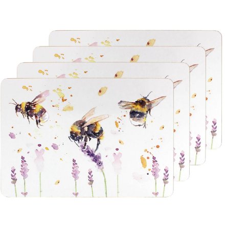 Set of Country Charm Placemats, Bumble Bees 