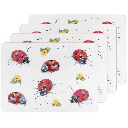 Set of Country Charm Placemats, Ladybirds 