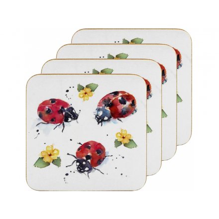Set of Country Charm Coasters, Ladybirds 