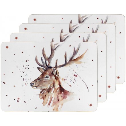 Set of Country Charm Placemats, Stags