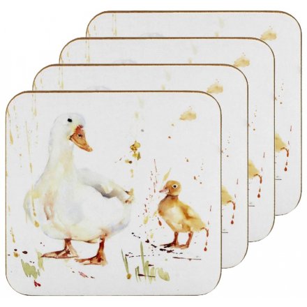 Set of Country Charm Coasters, Ducks 