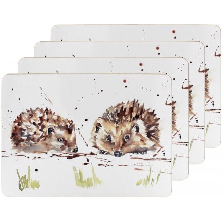 Set of Country Charm Placemats, Hedgehogs 