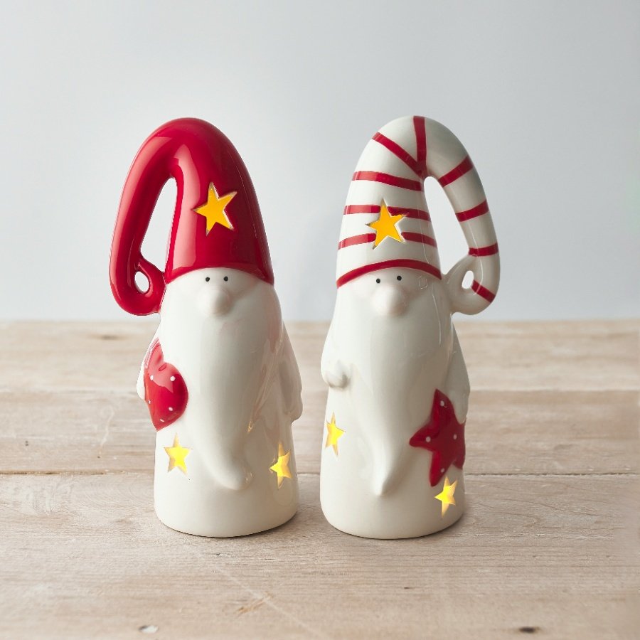 A festive themed mix of standing Gonk shaped LED light, complete with Nordic colour tones and patterns 