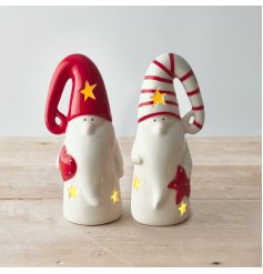 A festive themed mix of standing Gonk shaped LED light, complete with Nordic colour tones and patterns 