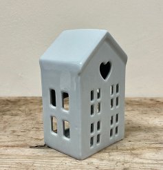 A simple and wonderful grey ceramic house with LED lights