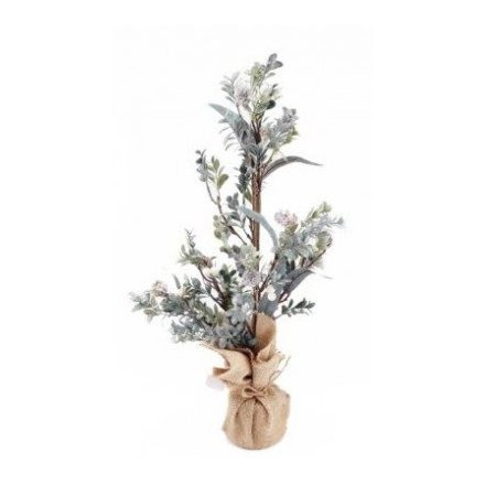 Hessian Potted Artificial Tree 77cm 