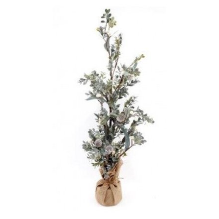 Sage and Snowberry Artificial Tree, 77cm 