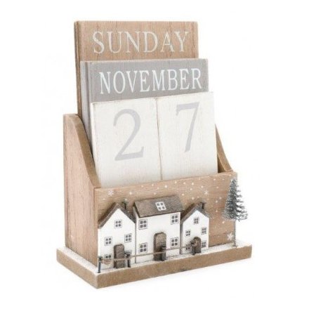 Winter Village Calendar, 16cm 
