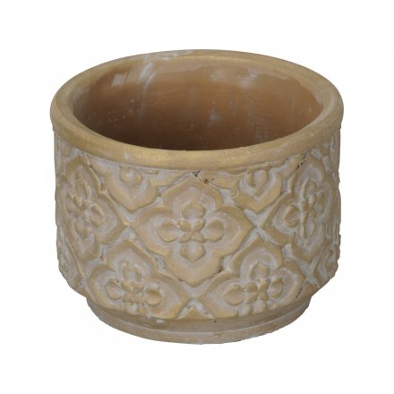 Terracotta Tone Concrete Pot, 13cm 