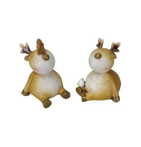 A mix of cute little reindeer, both set with posed critters 