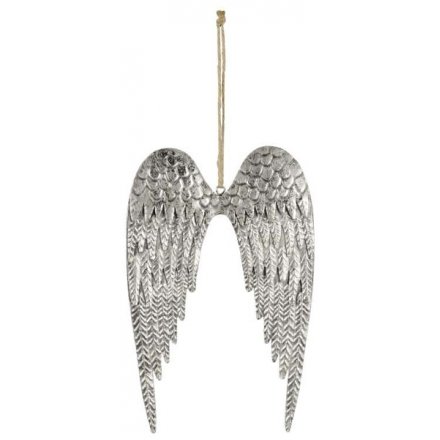 Iron Hanging Wings, Silver 