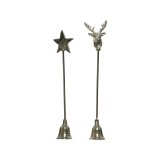 Put out lit candles in a safe way with these quirky star and stag topped candle snuffers 
