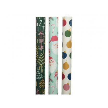 2m Multi Coloured Christmas Wrapping Paper