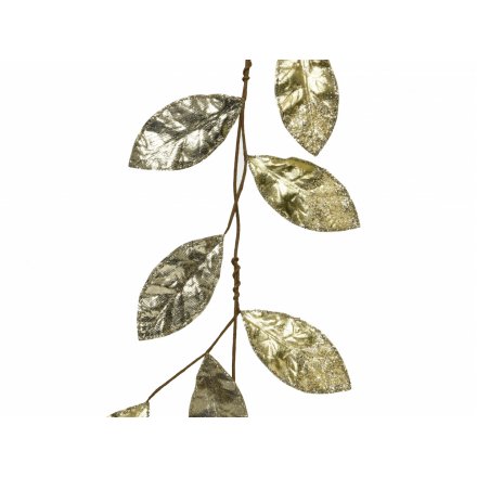 Gold Leaf Garland, 130cm 