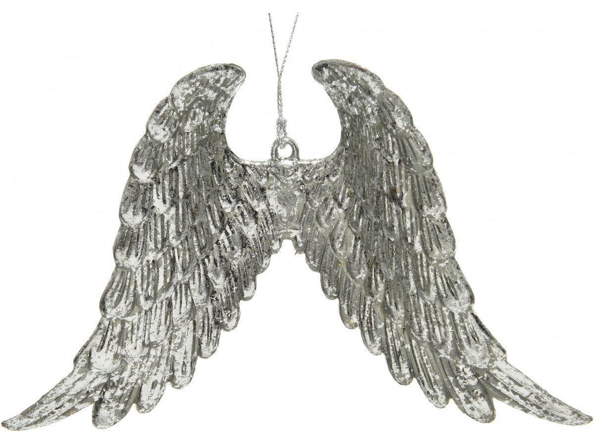 Silver Angel Wing Hanger, 16cm 53963 Christmas / Hanging