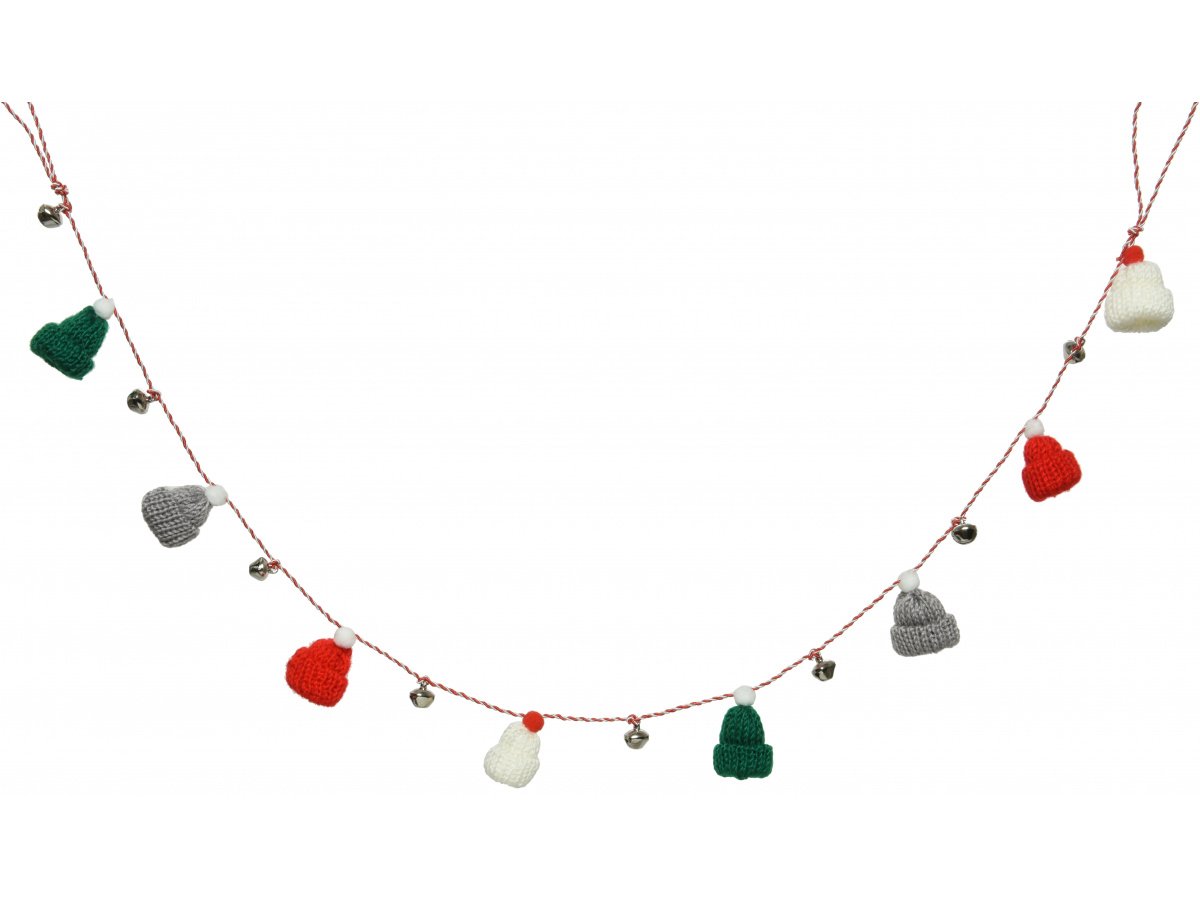 Knitted Festive Hat Garland, 100cm 53975 Christmas / Wreaths and