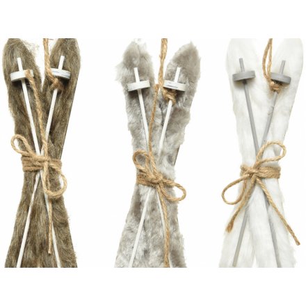 Fuzzy Fur Ski Hangers, 17cm 