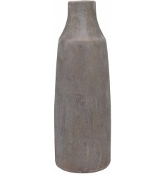  A stunningly simple terracotta based ornamental vase with a sandy texture finish 