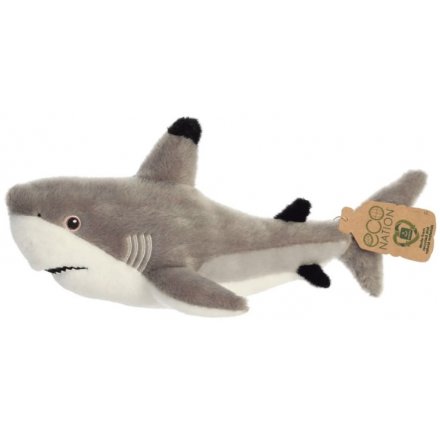 Eco Nation Black Tip Shark Soft Toy, 15in 