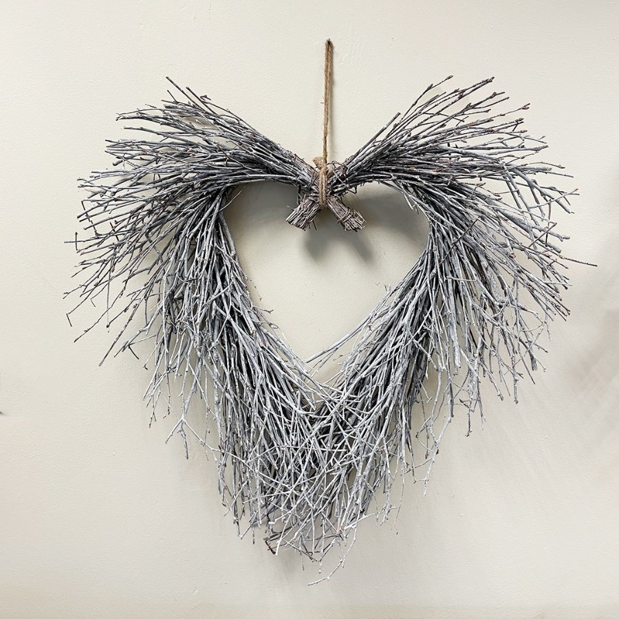 Large Rustic Twig Heart Wreath | | Christmas Decorations / Wreaths ...