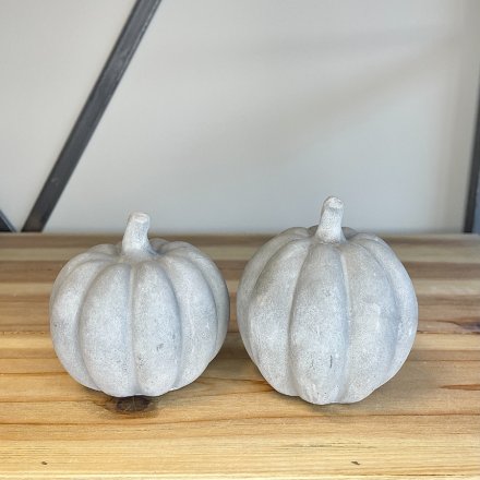 Assorted Cement Pumpkins, 8cm 