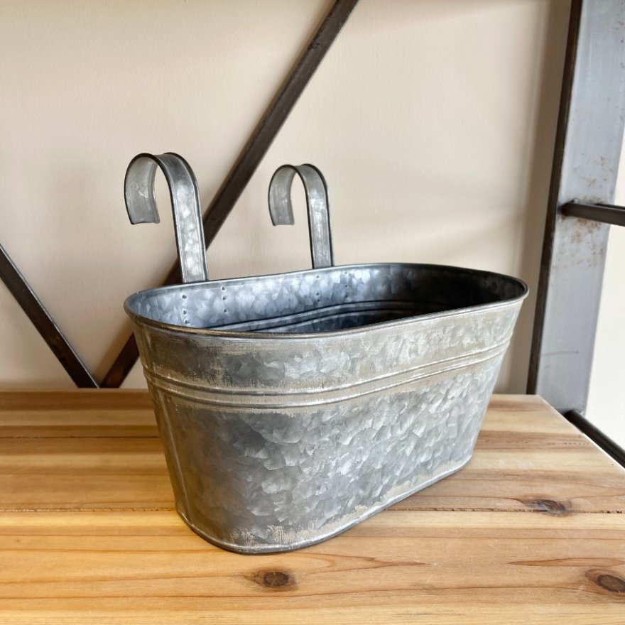 White Washed Balcony Trough Planter, 32cm 