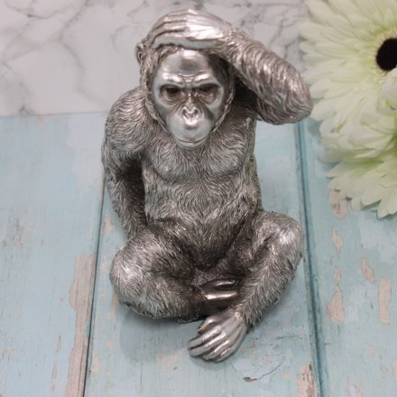 Silver Art Gorilla, 17cm 
