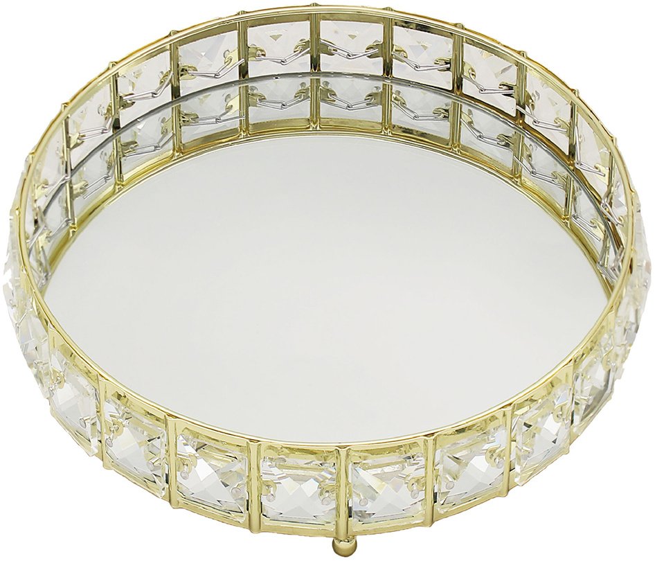 Large Circular Gold Tray at Sharon Fowler blog