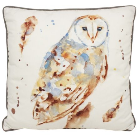 Country Life Owl Cushion, 43cm 