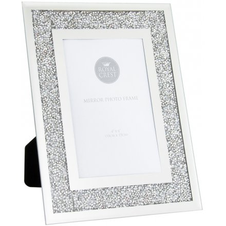 Mirrored Bling Picture Frame, 4x6"