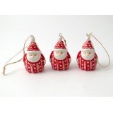 A quirky little santa shaped decoration, perfect for any fun themed tree at Christmas 
