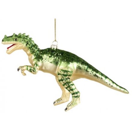 Hanging Glass Dinosaur, 18cm 
